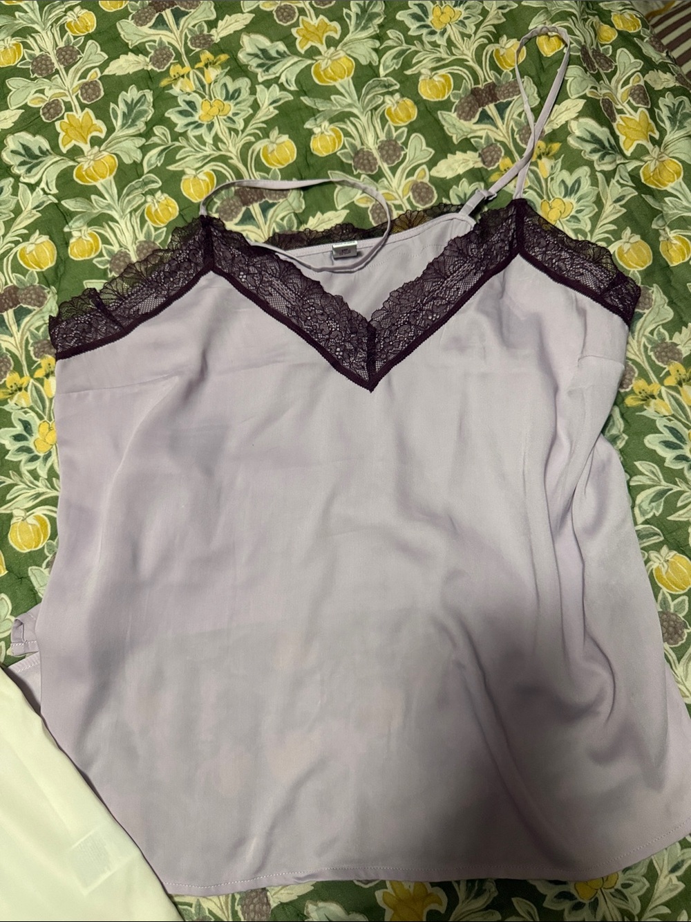 Old Navy Lavender Camisole with Dark Purple Lace Trim
